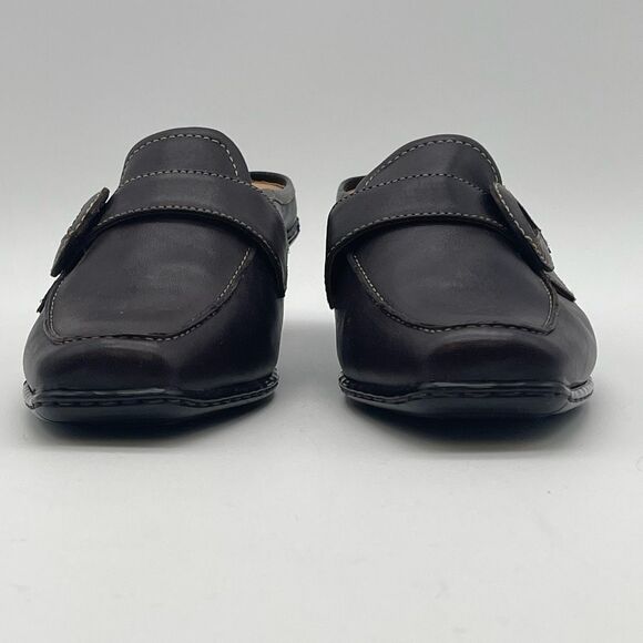 SOFFT Leather Slip-on Shoes Women’s Size 8.5 Cognac Brown Square Toe Kitten Heel - Picture 15 of 15